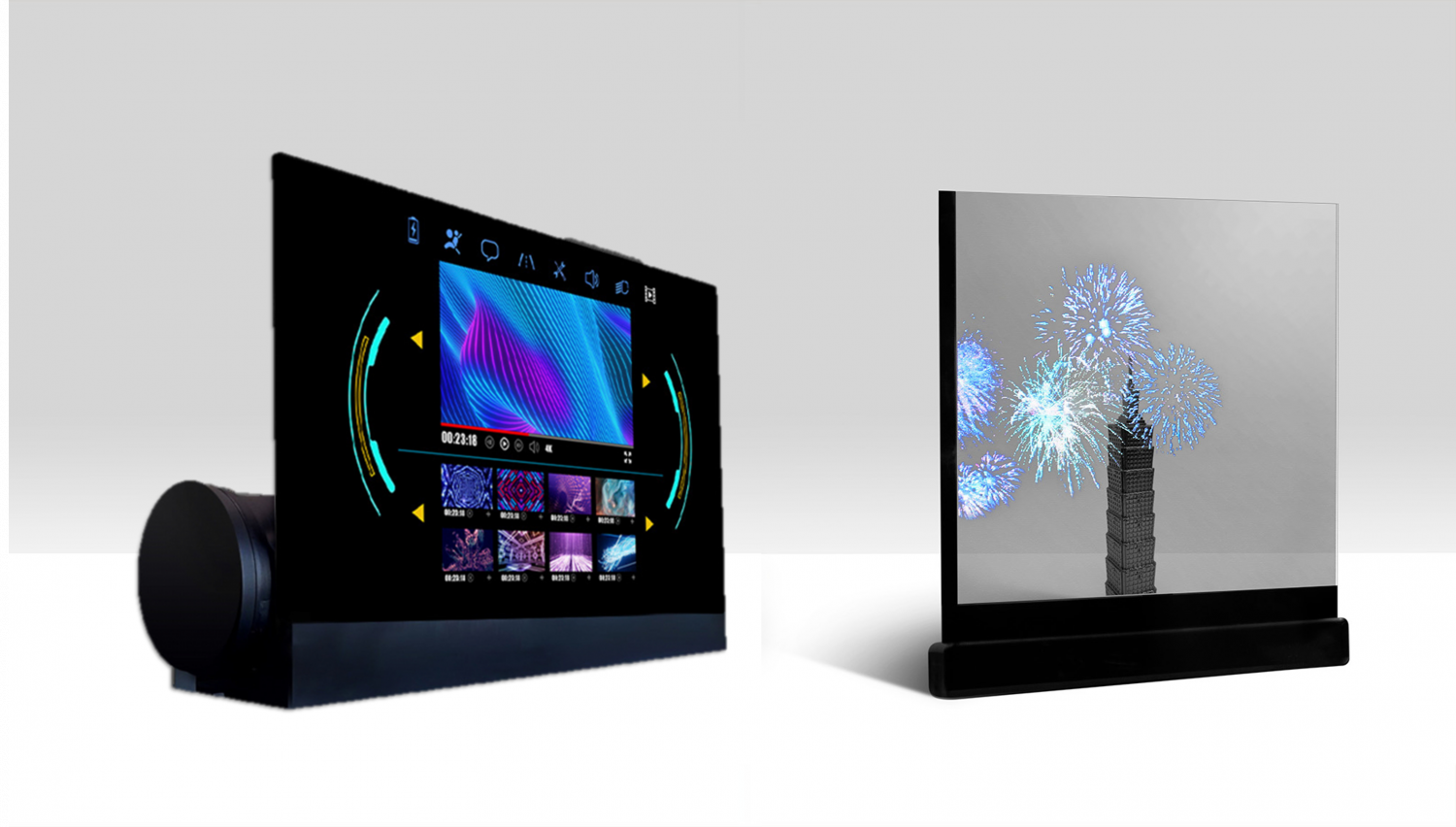 可捲式、折疊性、高透明